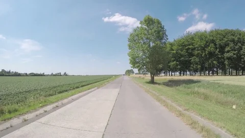 Driving amoung the fields Stock Footage 83499829