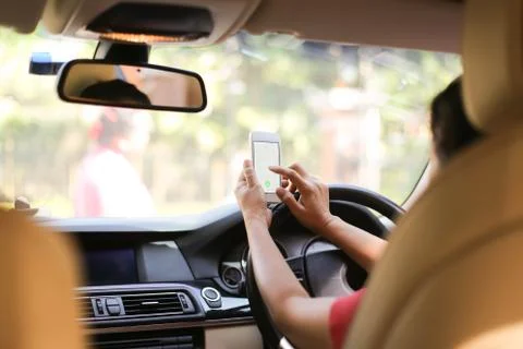Driving and using phone