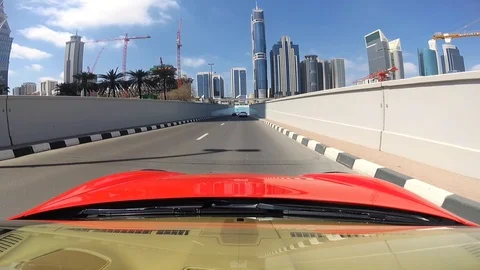 Driving around Dubai Video stock 119628093