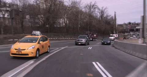 Driving around the helix after exiting the Lincoln Tunnel Stock Footage 51235841