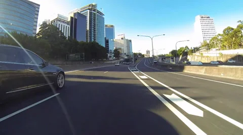 Driving around sydney - warringah freeway - Time lapse Stock Footage 34658934
