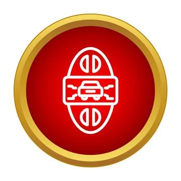 Driving assistance system icon showing car sensors Stock Illustration