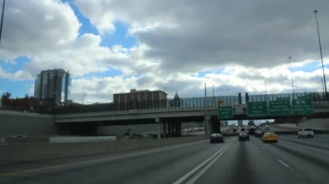Driving into Atlanta, GA  스톡 동영상 45116898