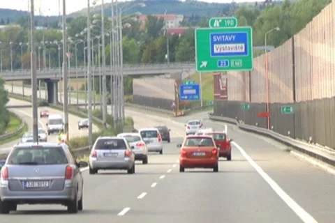 Driving on  Autobahn Stockbeeldmateriaal 8830012