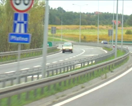 Driving on  Autobahn Stock Footage 8830026