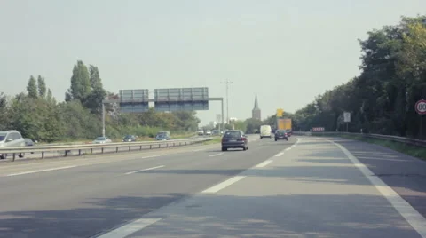 Driving on the autobahn Stock Footage 41544293