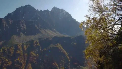 Driving on autumn winding mountain Vídeos de archivo 69109655