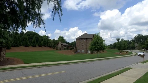 Driving away from subdivision Stock Footage 93200025