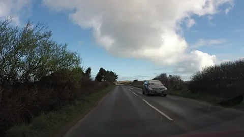 Driving the back roads into St Ives Video stock 254575121