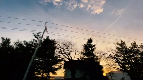 Driving on Backing Roads at Sunset Stock Footage 136599870