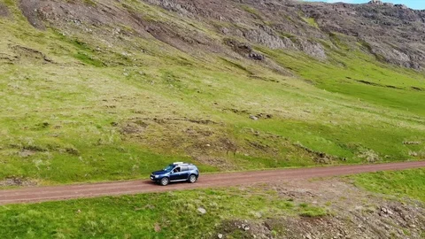 Driving on the backroads of Iceland Stock Footage 92919170