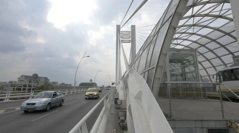 Driving on Basarab Overpass in Bucharest Stock Footage 58087608