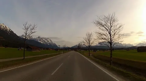 Driving in Bavarian Alps Stock Footage 22660176