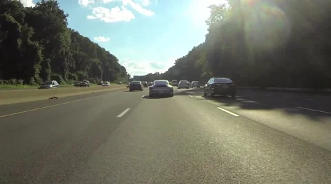 Driving Behind Luxury Car Stock Footage 59791968