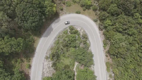 Driving on a bendy road Left to Right Stock Footage 288725672