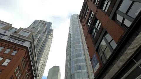 Driving Between Skyscrapers Video stock 104640473