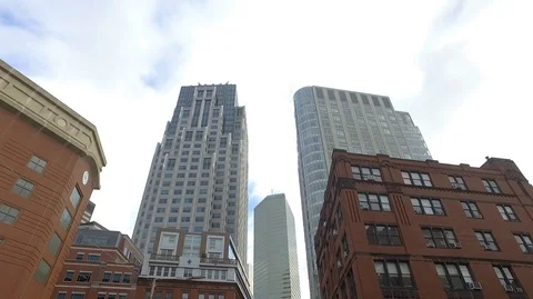 Driving Between Skyscrapers Video stock 104640474