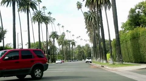 Driving in Beverly Hills 3 Stock Footage 45158944