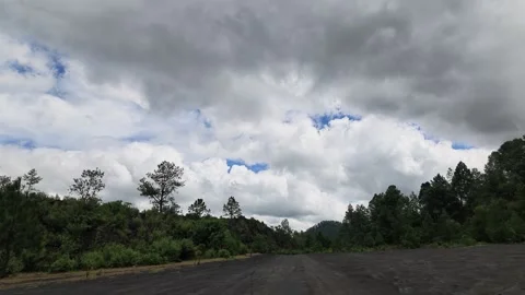 Driving a black ash road through Paricutin volcanic fields, Mexico Vidéo 348521519