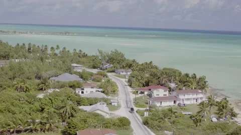 Driving a black van through the streets of Andros Island The Bahamas Video stock 229211582