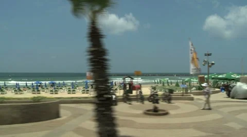Driving on a boardwalk Stock Footage 8575042