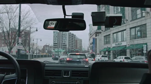 Driving in Boston during a cold fall day Stock Footage 59785835