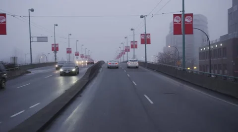 Driving Bridge Fog 動画素材 47129700