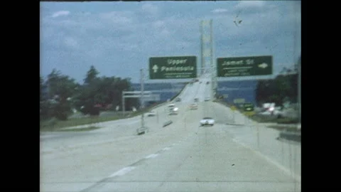 Driving On Bridge Stock Footage 135188719