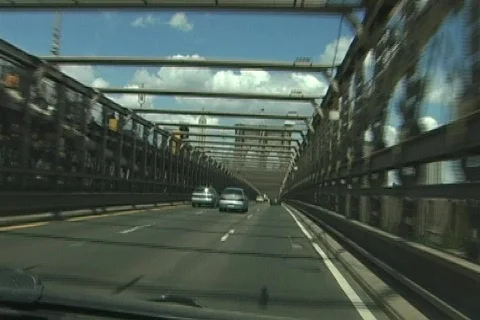 Driving on Brooklyn  Bridge Stock Footage 514044