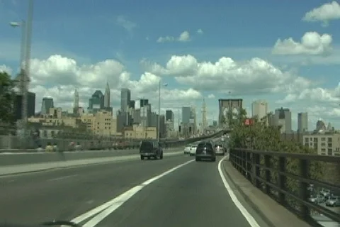 Driving Brooklyn  Bridge Stock Footage 514078