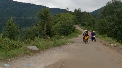 Driving on a bumpy muddy road Video stock 163273680