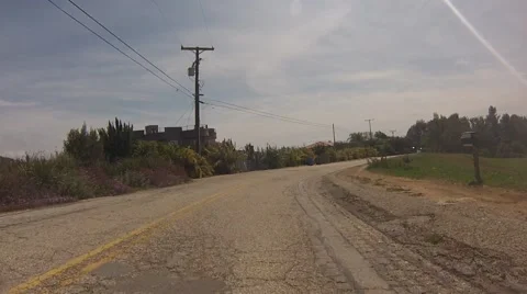 Driving on a Bumpy Road Stock Footage 41310504