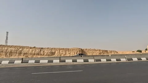 Driving the Cairo Ring Road Loop Observing the Movement of Greater Cairo Roads Stock Footage 329844161
