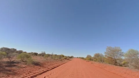 Driving - Camerons Cnr Rd - Camerons Corner QLD Stock Footage 331624269