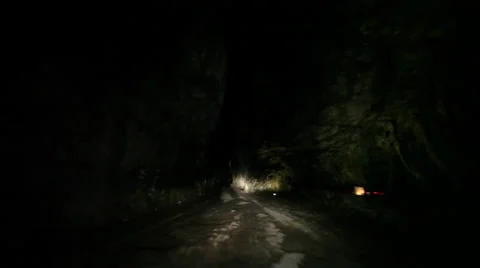 Driving in Canyon at night Video stock 24579857