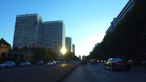 Driving a Car in Berlin Vídeo Stock 84467726