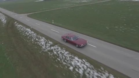 Driving Car Drone Shot 動画素材 83445099