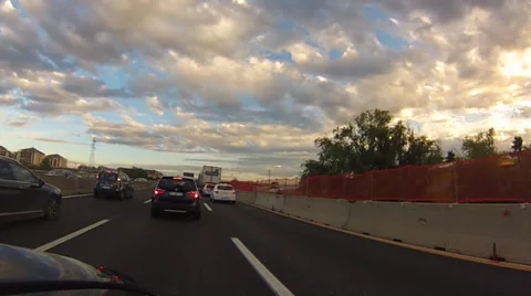 Driving a car Stock Footage 32164453