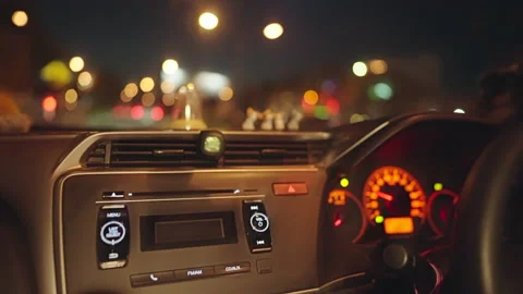 Driving car Video stock 163824632