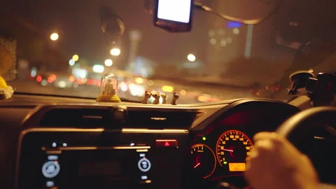 Driving car Video stock 163824886