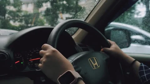 Driving a car Stock Footage 281037988