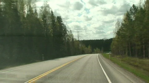 Driving car four Stock Footage 80484