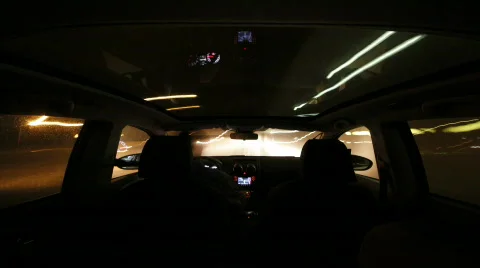 Driving a car Full HD TimeLapse Stock Footage 739487