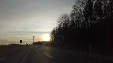 Driving a car on the German highway Video stock 104043343