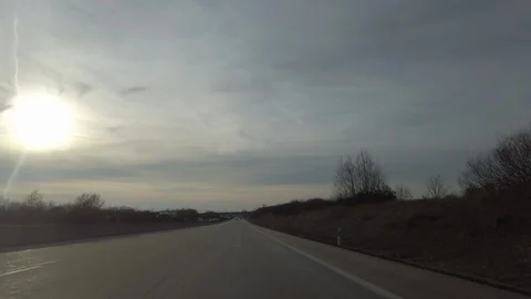Driving a car on the German highway Video stock 104044053