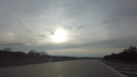 Driving a car on the German highway Video stock 104044330