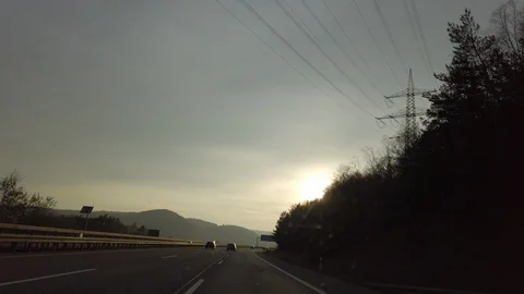 Driving a car on the German highway Video stock 104044645