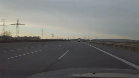 Driving a car on the German highway Video stock 104045402