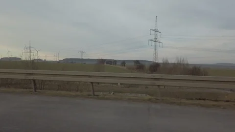 Driving a car on the highway Video stock 104038483