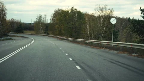 Driving a car on the highway Stock Footage 141567823